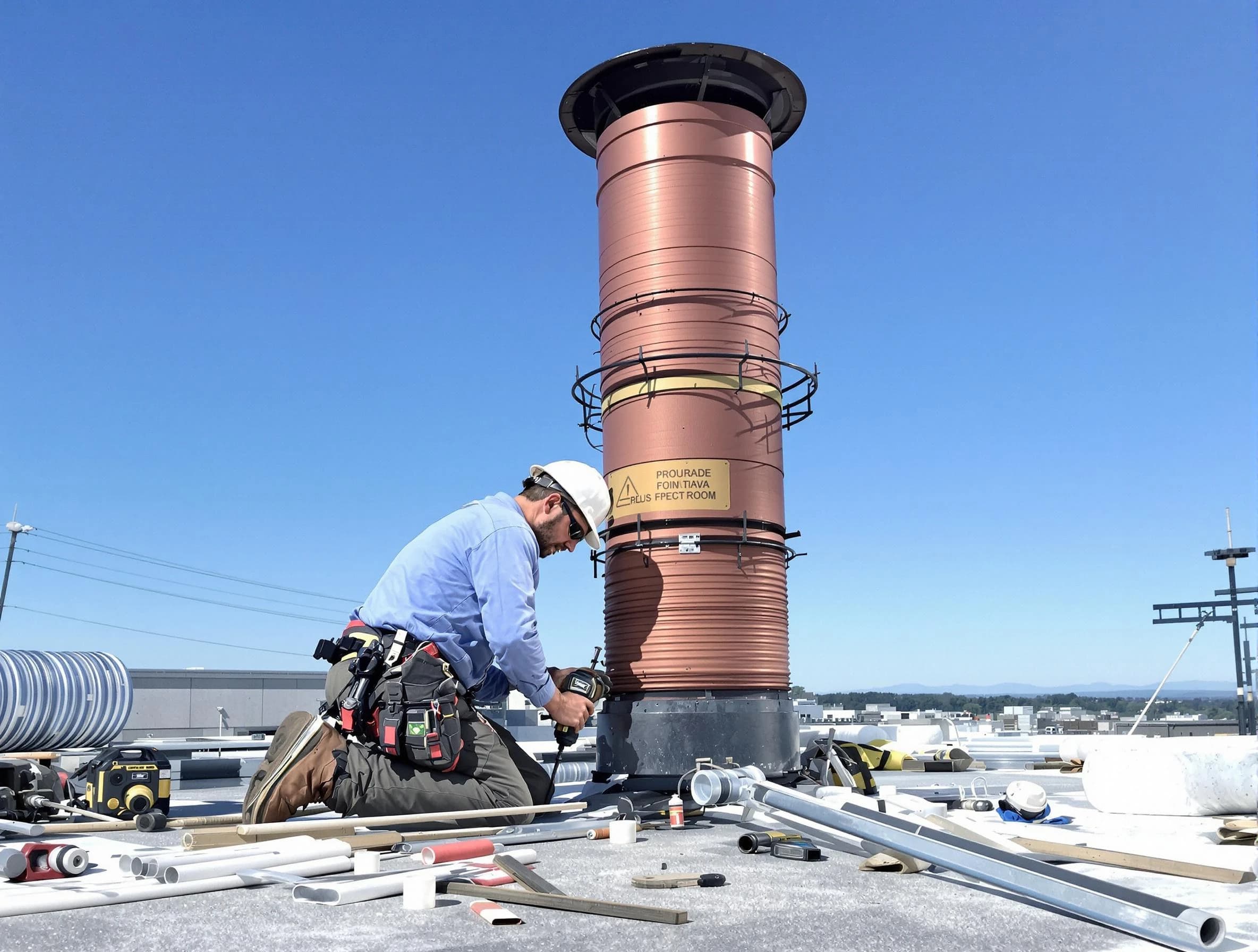 Installed chimney liner by Passaic Chimney Sweep in Passaic, NJ