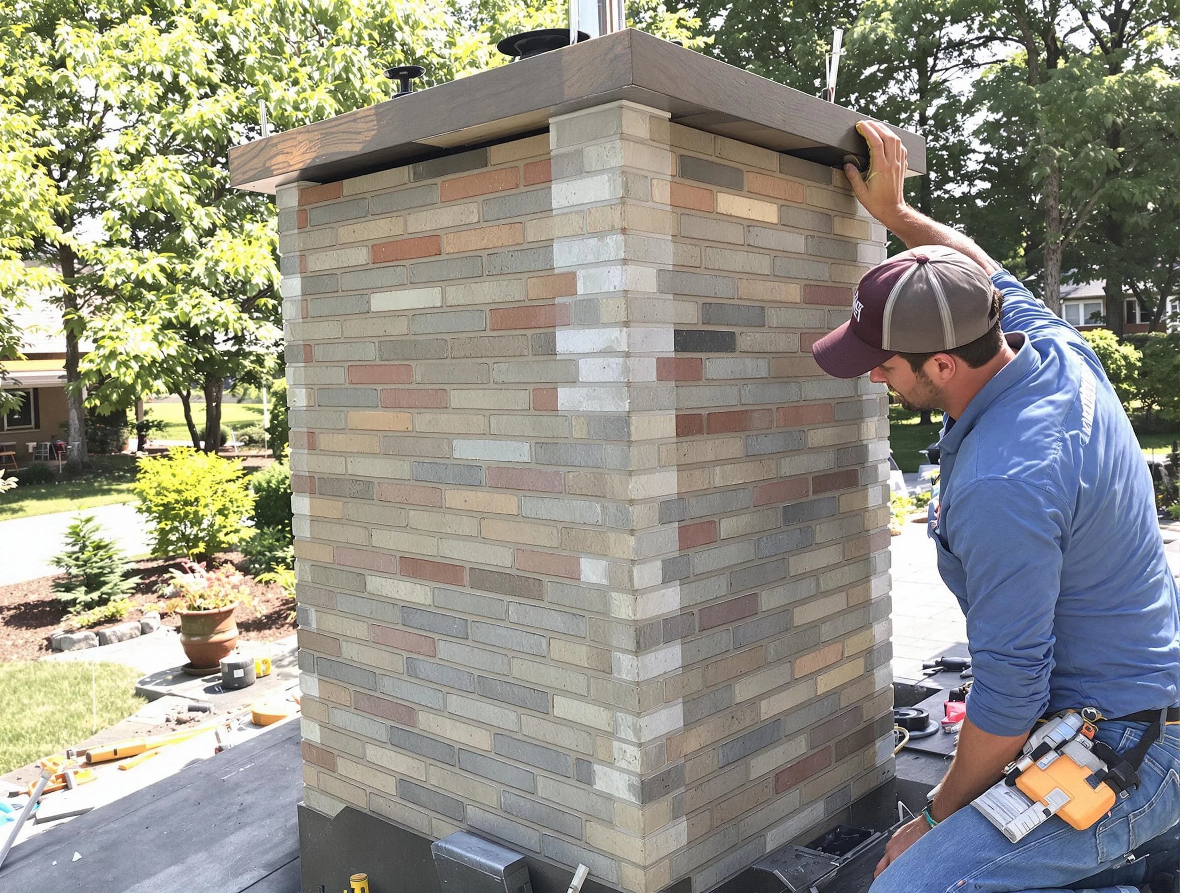 Passaic Chimney Sweep completing a modern chimney remodel in Passaic, NJ