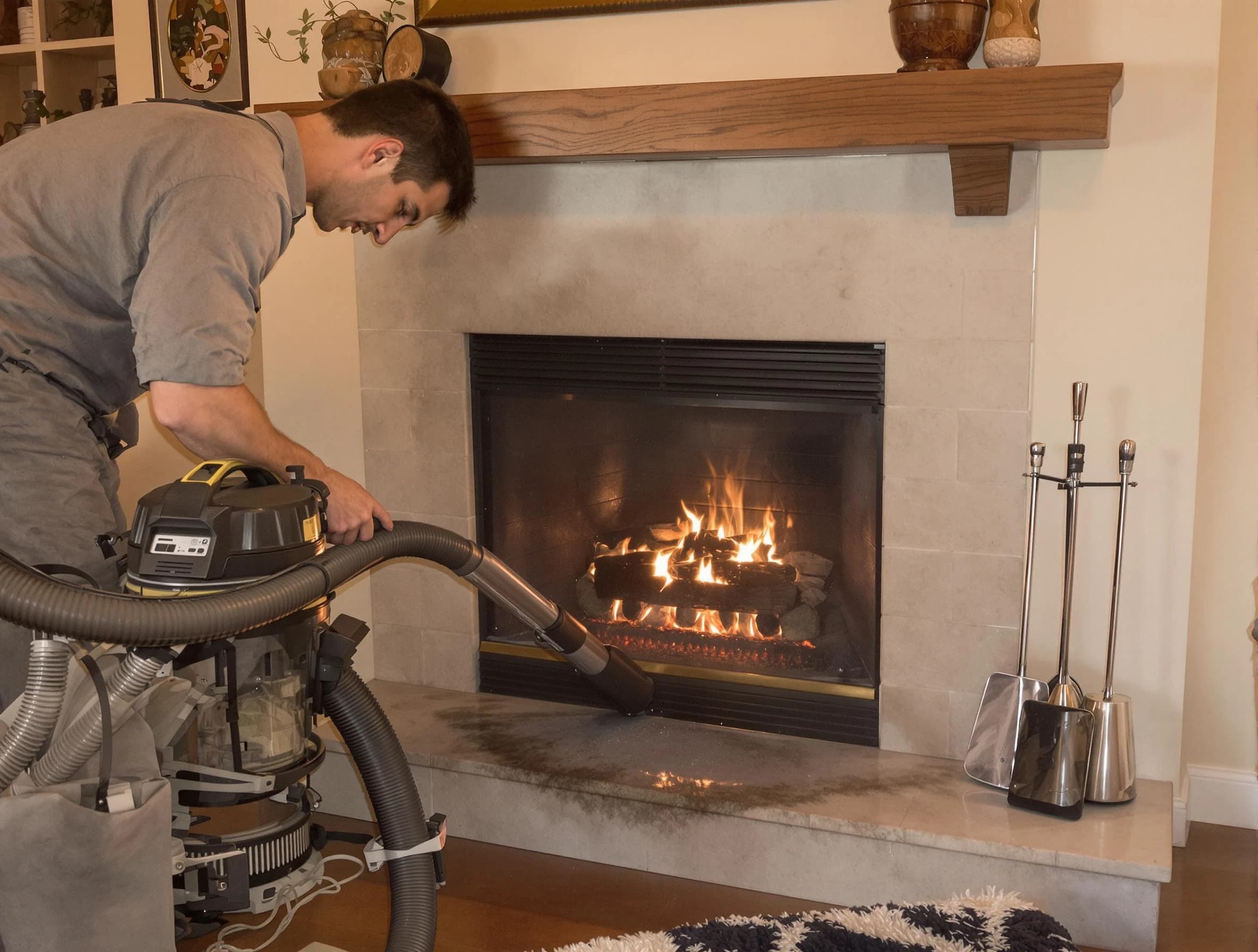 Routine fireplace upkeep by Passaic Chimney Sweep in Passaic, NJ