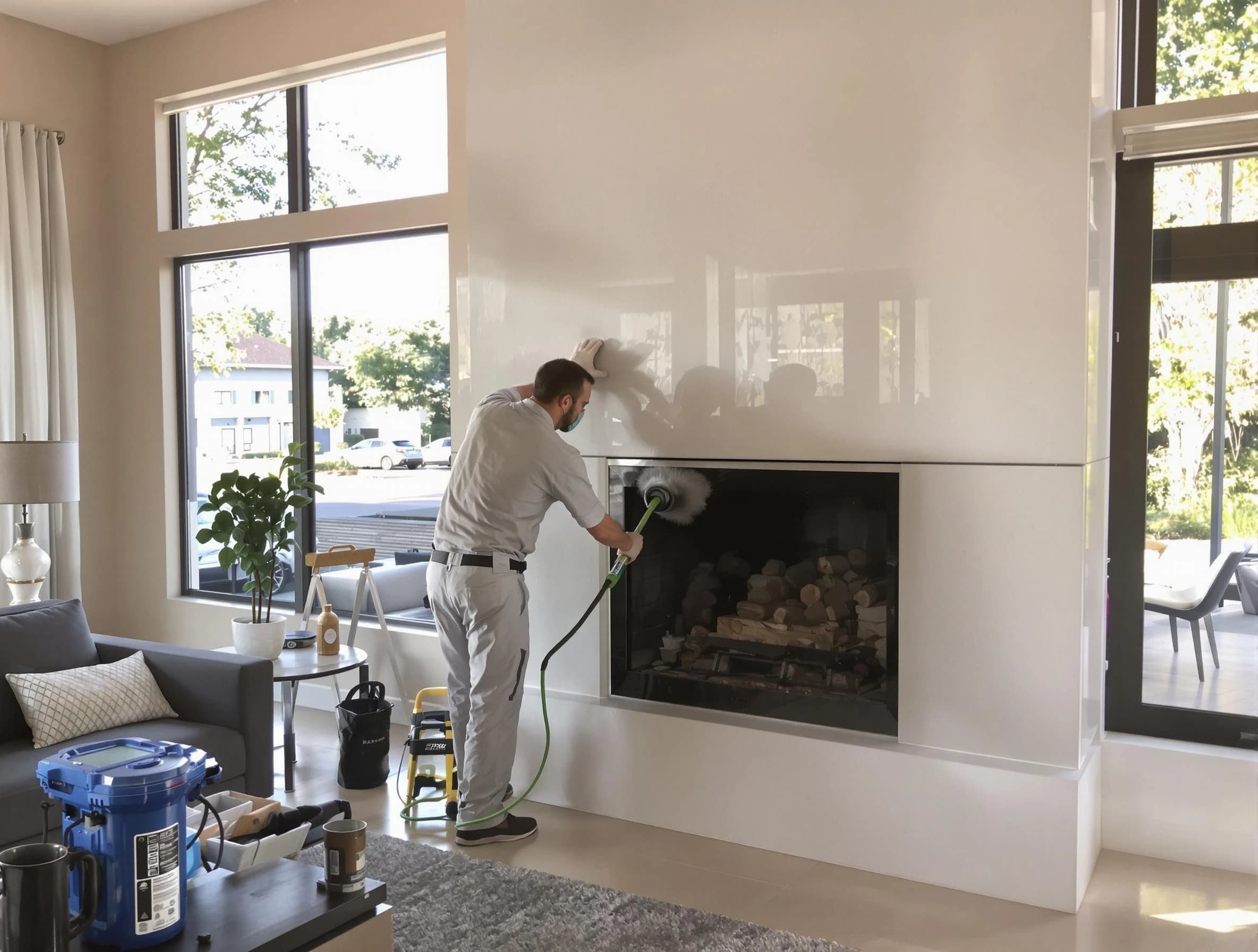 Passaic Chimney Sweep performing thorough soot removal in Passaic, NJ