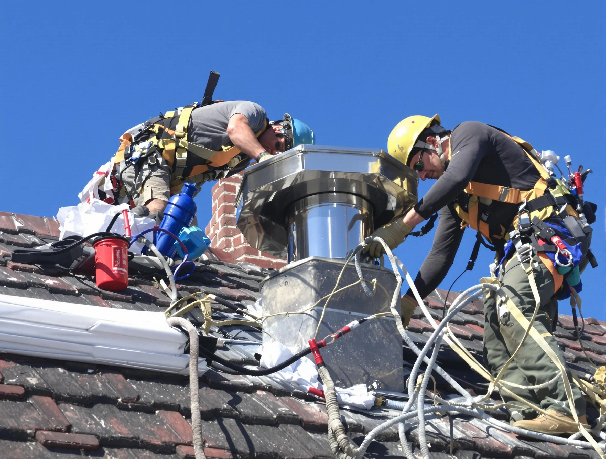 Protective chimney cap installed by Passaic Chimney Sweep in Passaic, NJ