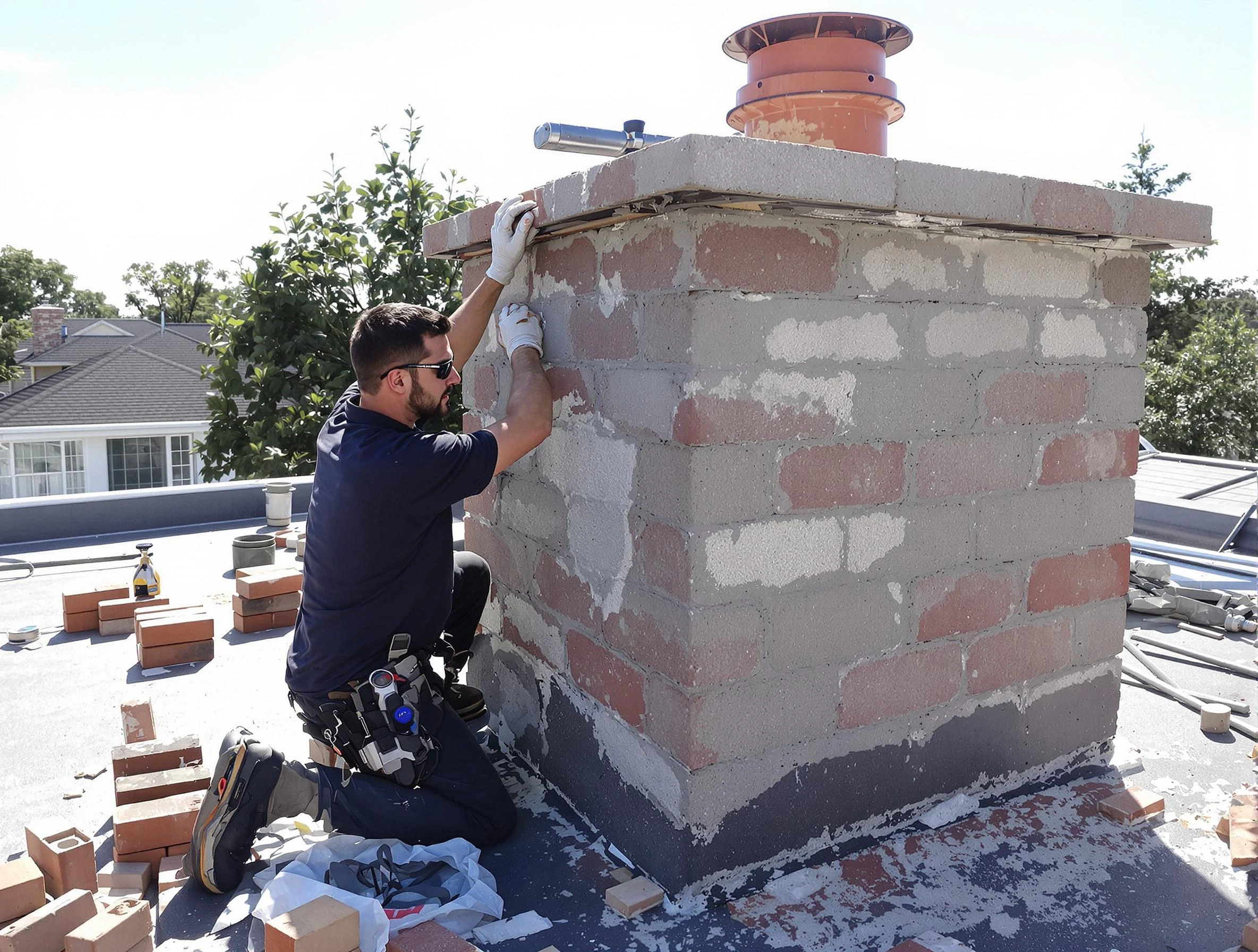 Advanced chimney repair process by Passaic Chimney Sweep in Passaic, NJ